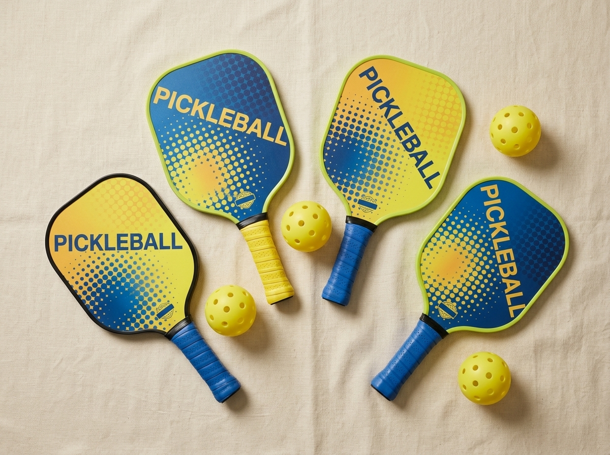 Raquettes et balles de pickleball du pack de location Nancy