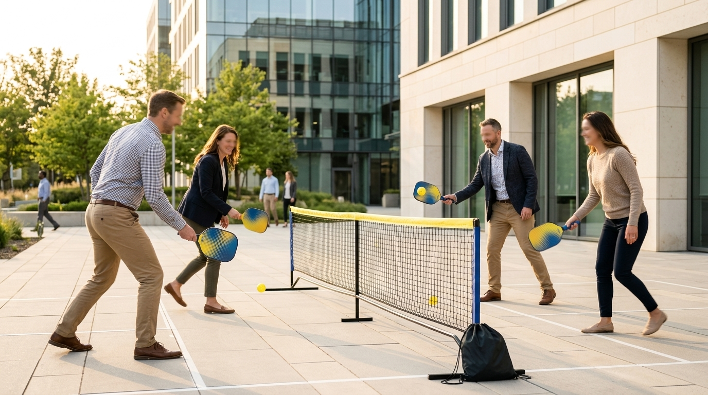 Pickleball en entreprise à Nancy, team building